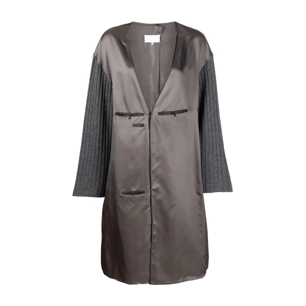 Maison Margiela Grijze Midi Jurk met Viscose Samenstelling Gray Dames