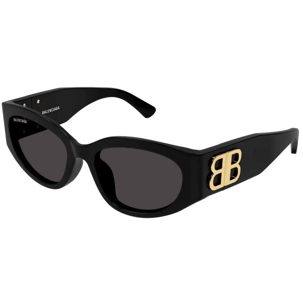 Balenciaga Women's Black Rectangular Sunglasses In And Grey - Sunglasses - 55 Mm - Accessories
