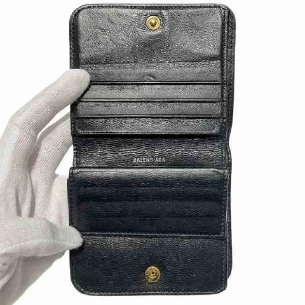 Balenciaga Vintage Pre-owned Leather wallets Black Dames
