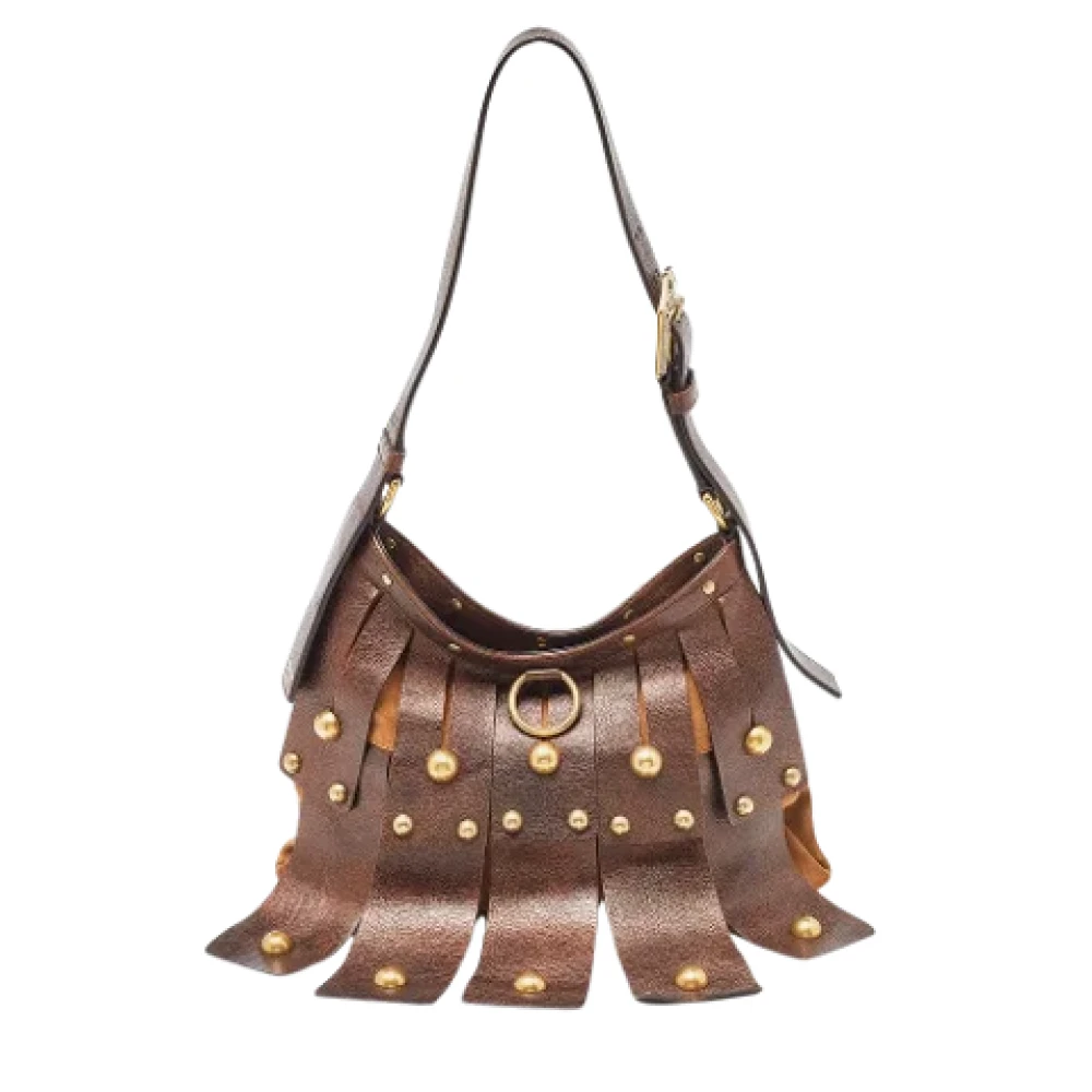 Yves Saint Laurent Vintage Pre-owned Fabric shoulder-bags Brown Dames