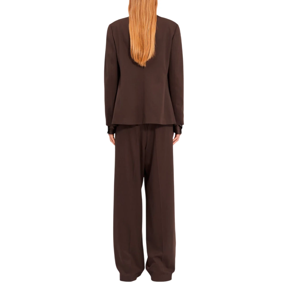 MM6 Maison Margiela Bruine single-breasted casual jas Brown Dames