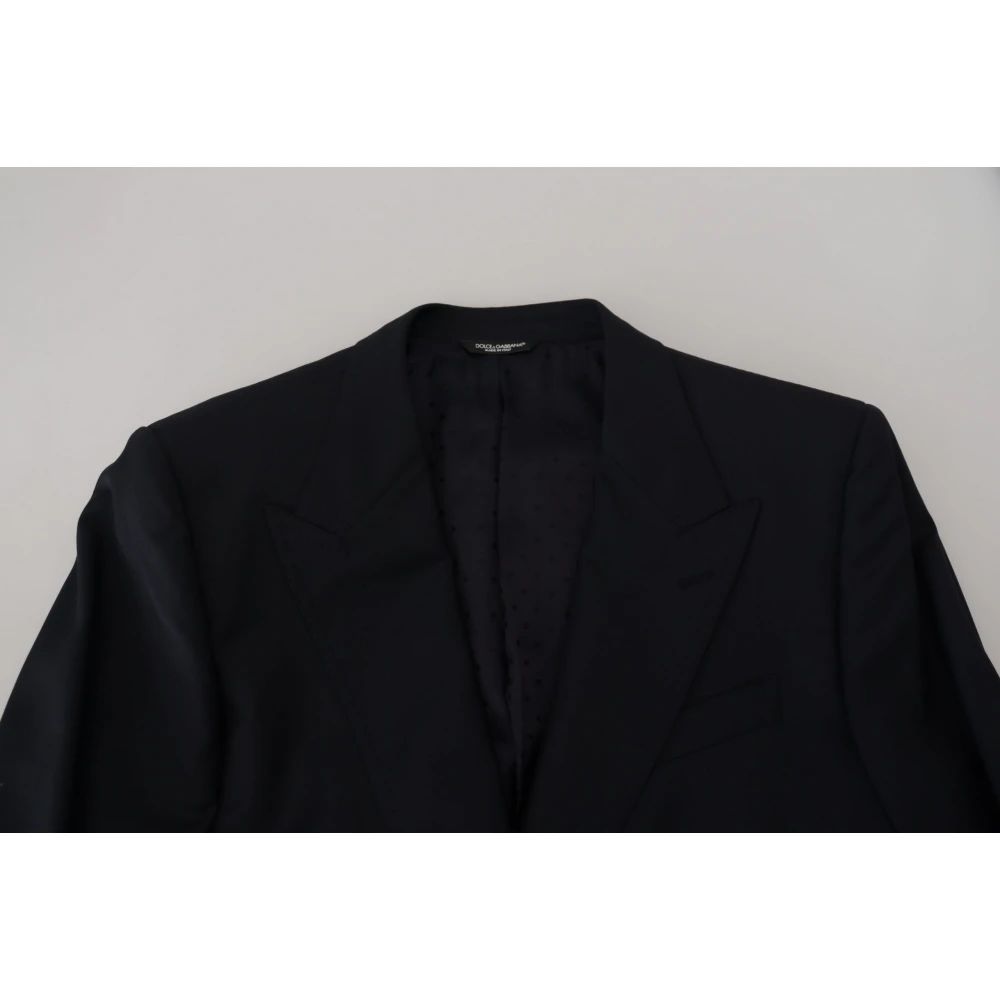 Dolce & Gabbana Donkerblauwe Wol Formele Siciliaanse Blazer Blue Heren