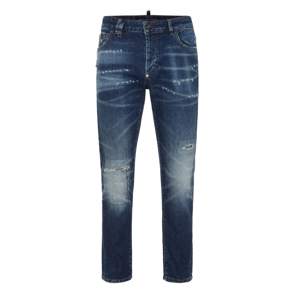 Philipp Plein Men's Blue 5-Pocket Skinny Jeans - Slim Fit Jeans - W34 - Jeans