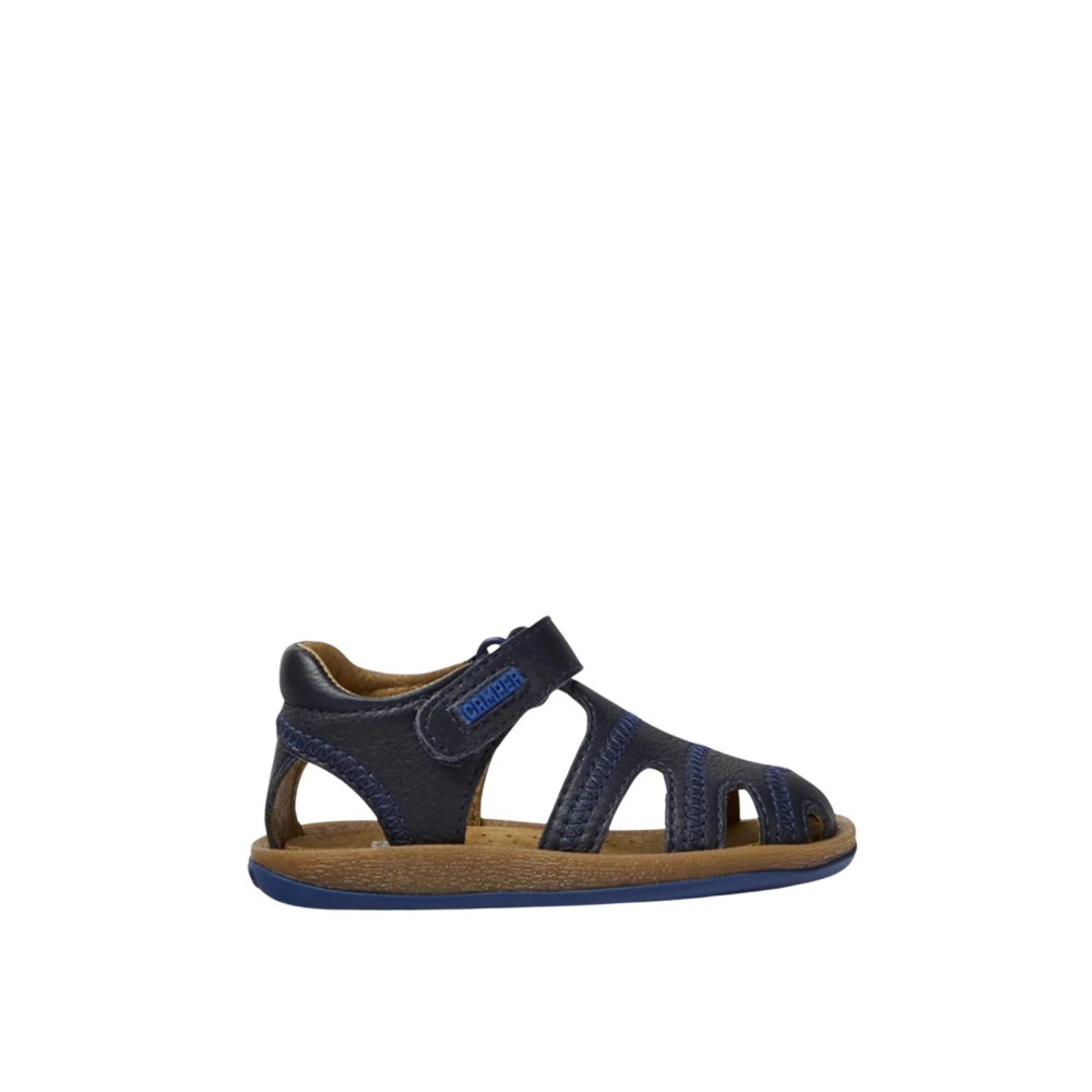 Camper Boys Blue Leather Kids Sandals Size 21 Eu