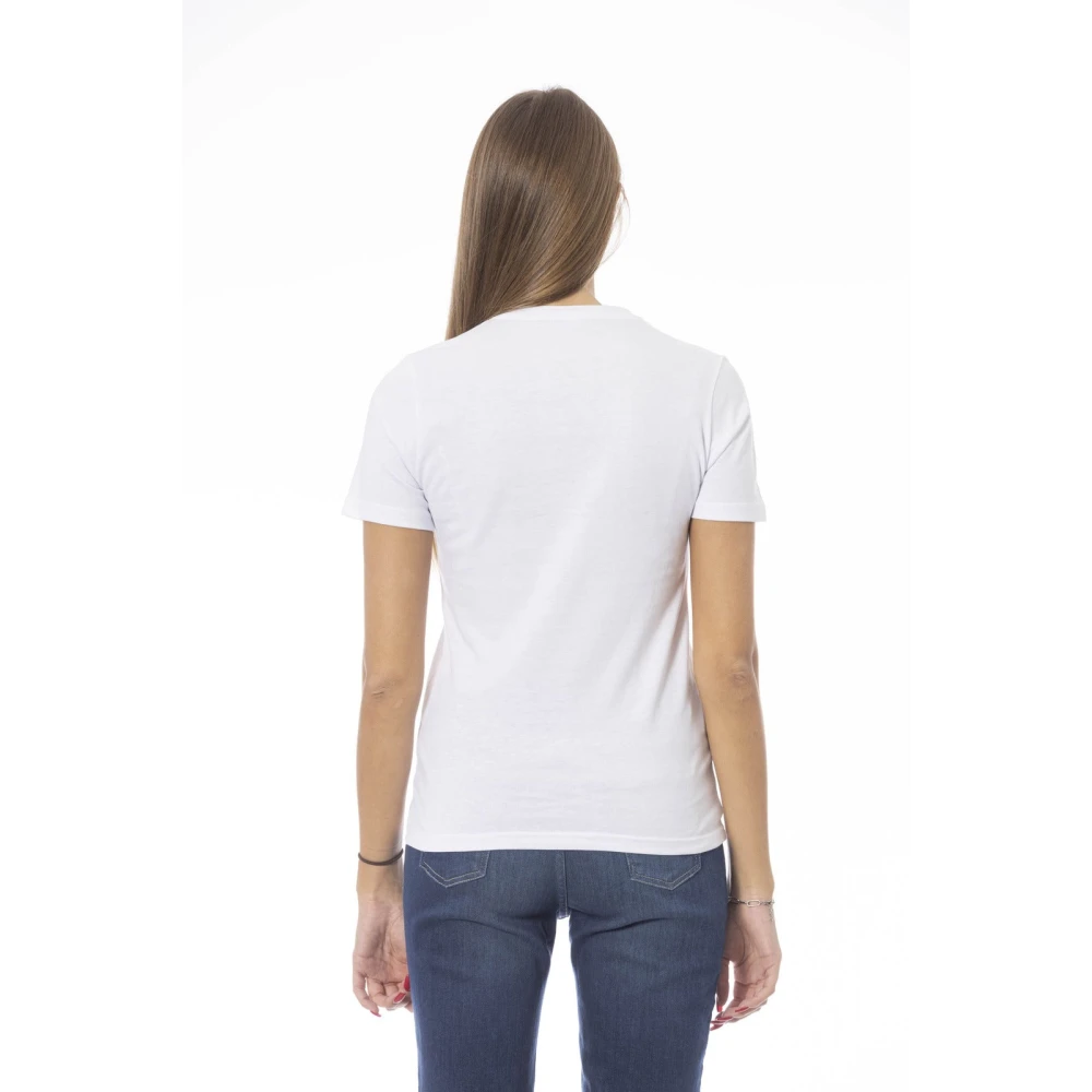 Baldinini Trendy T-shirt met voorprint White Dames