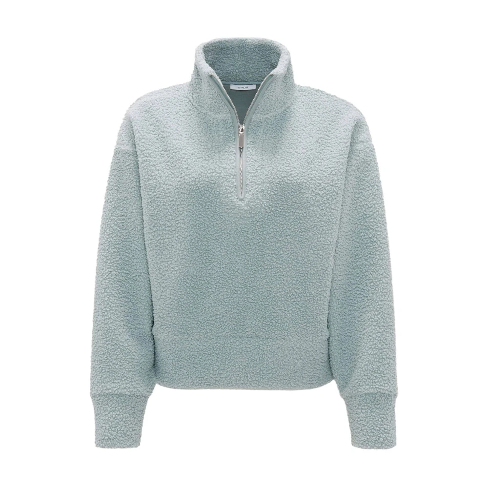 Opus Stijlvolle Sweatshirt met Gatroi Detail Blue Dames