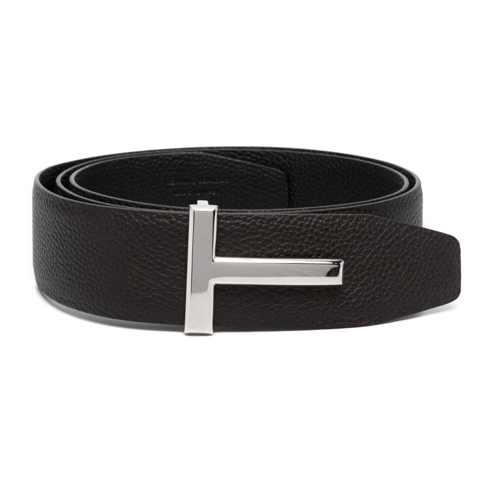 Tom Ford Italiaanse Leren Riem Ontwerperscode Tb178 Brown Heren