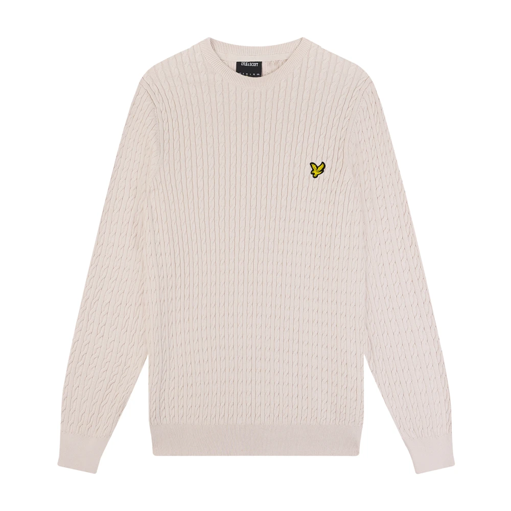 Lyle & Scott Cable Crew Neck Jumper Beige Heren