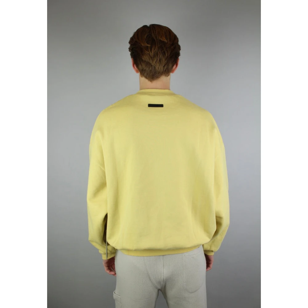 Fear Of God Luxe Amber Heavy Fleece Crewneck Yellow Heren