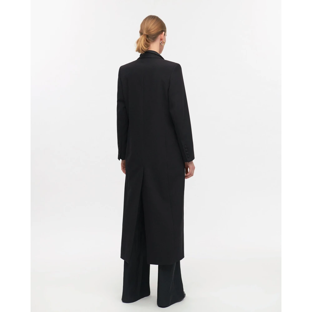 IVY OAK Maxi Blazerjas met Transformeerbare Stijl Black Dames