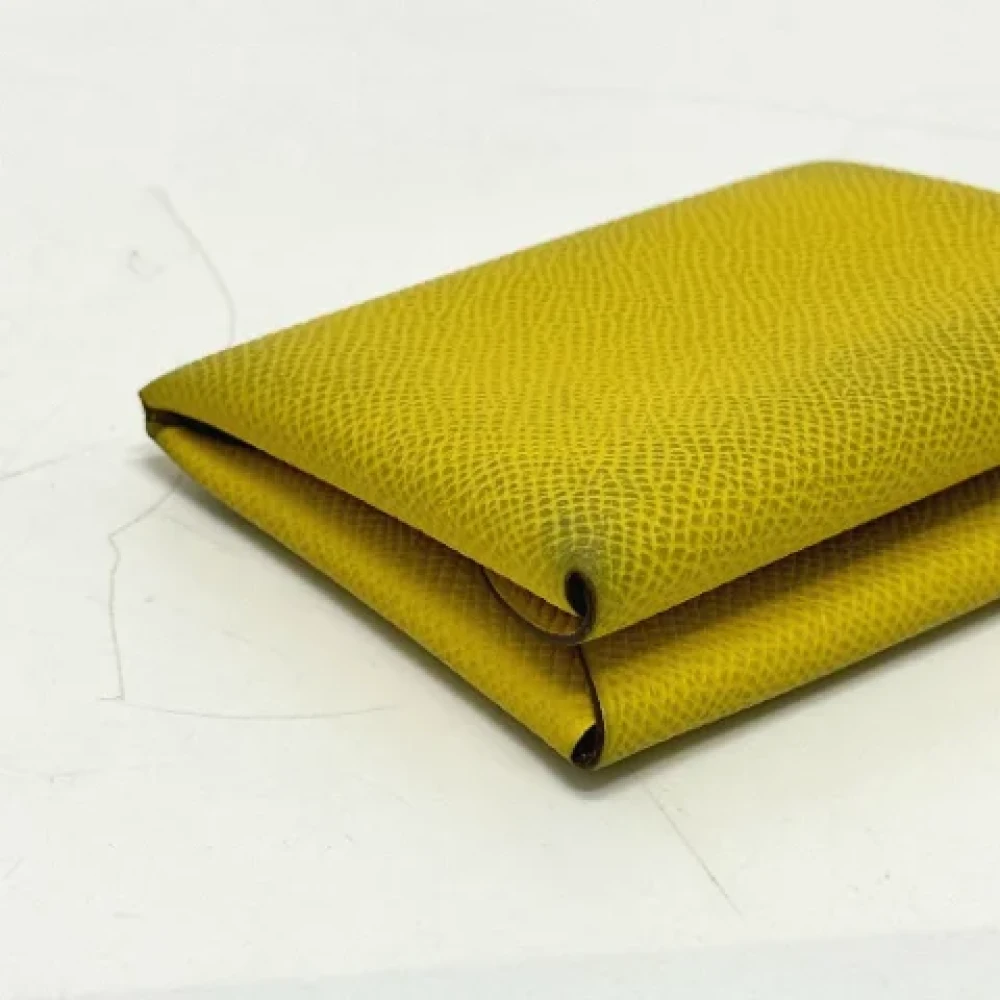 Hermès Vintage Pre-owned Leather home-office Yellow Dames