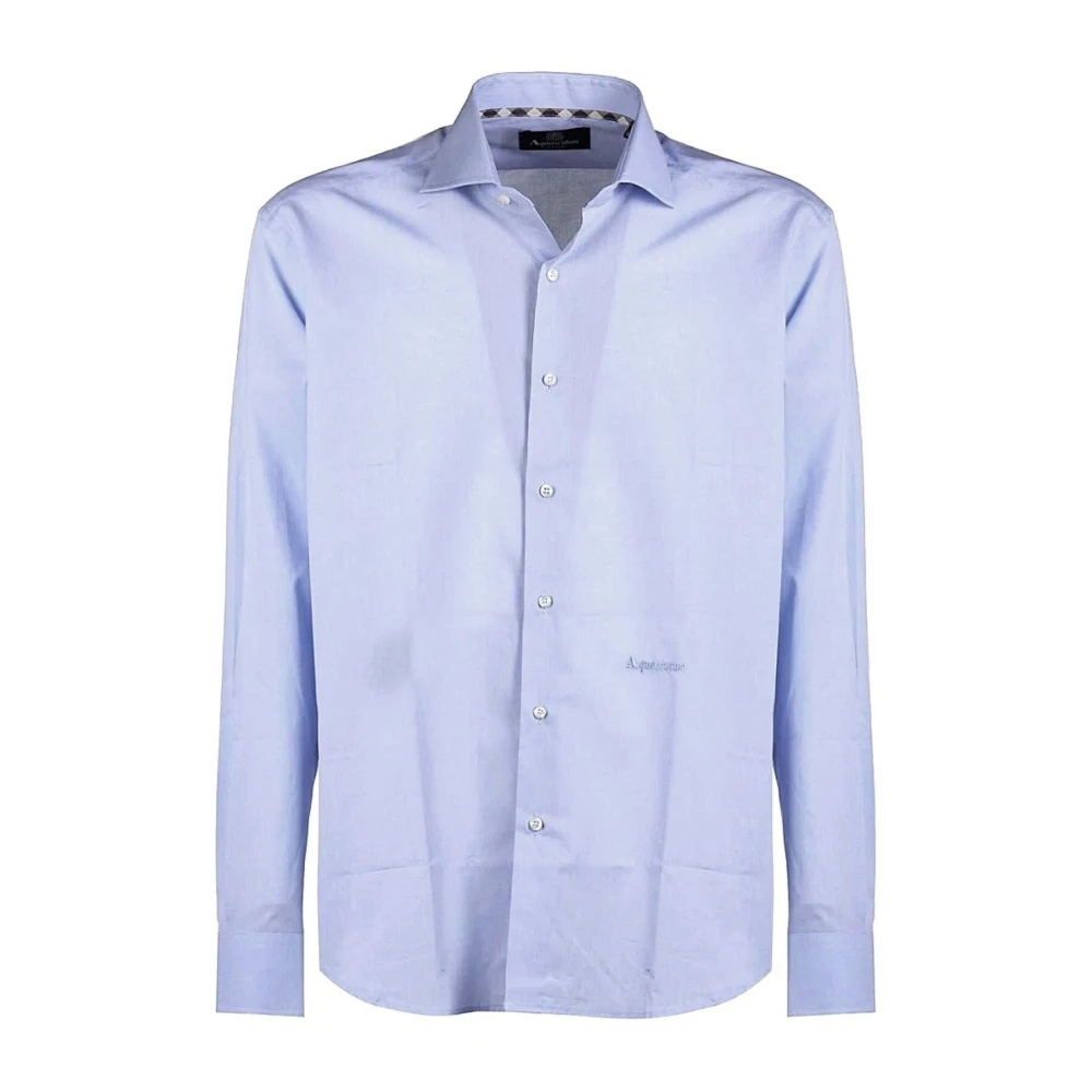 Aquascutum Men's Blue Formal Shirts, Xl, Iconic Shirt