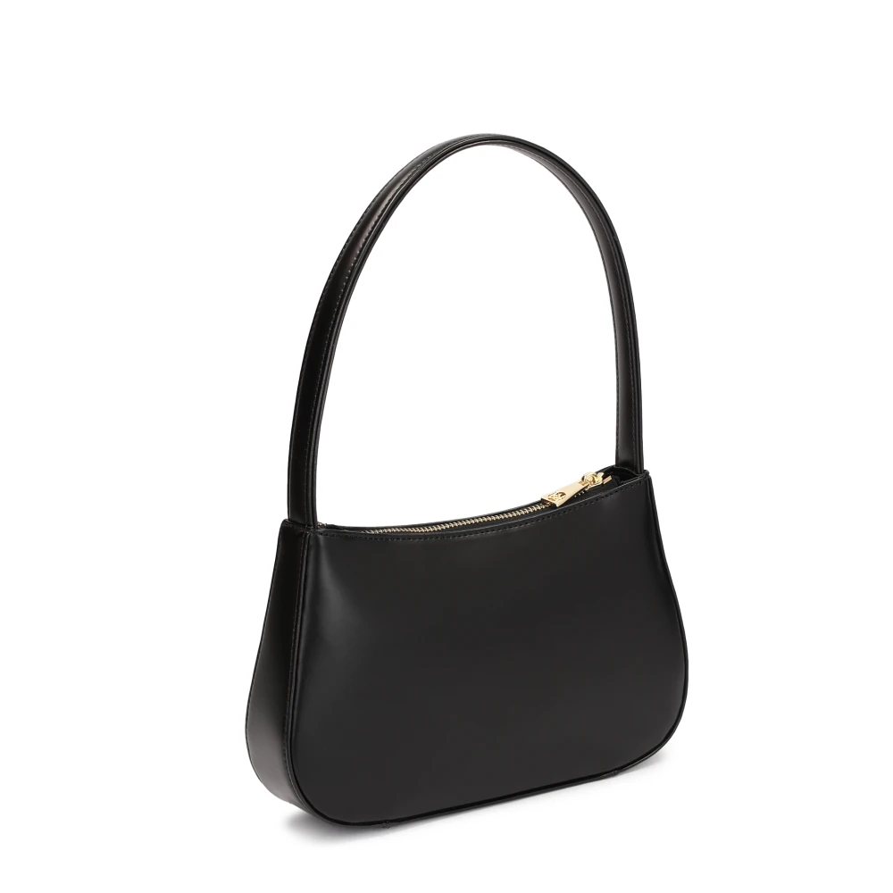 Kazar Graanleer Baguette Stijl Schoudertas Black Dames