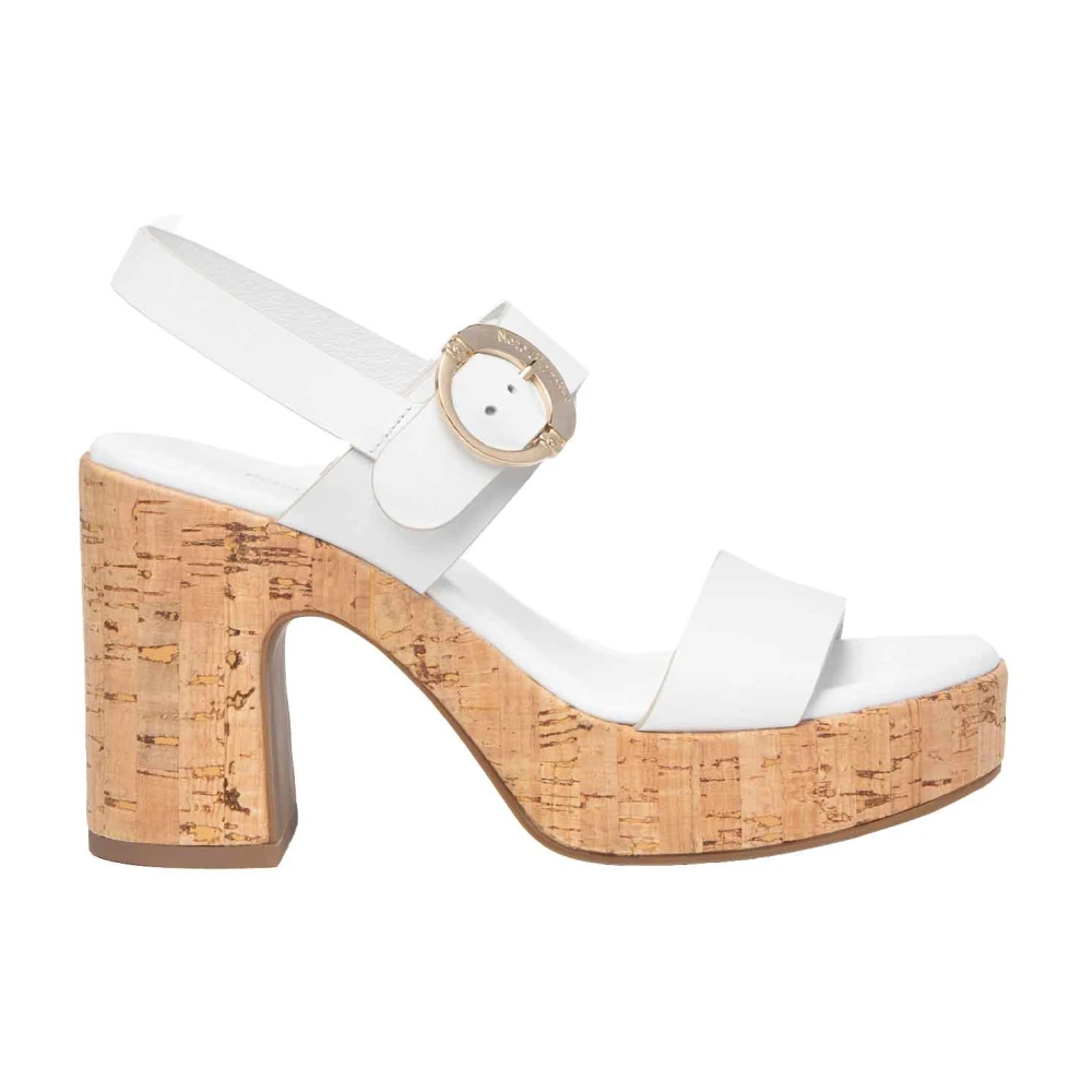 Nerogiardini Outlet Donna Bianco - Sandali In Pelle - Immagine 2