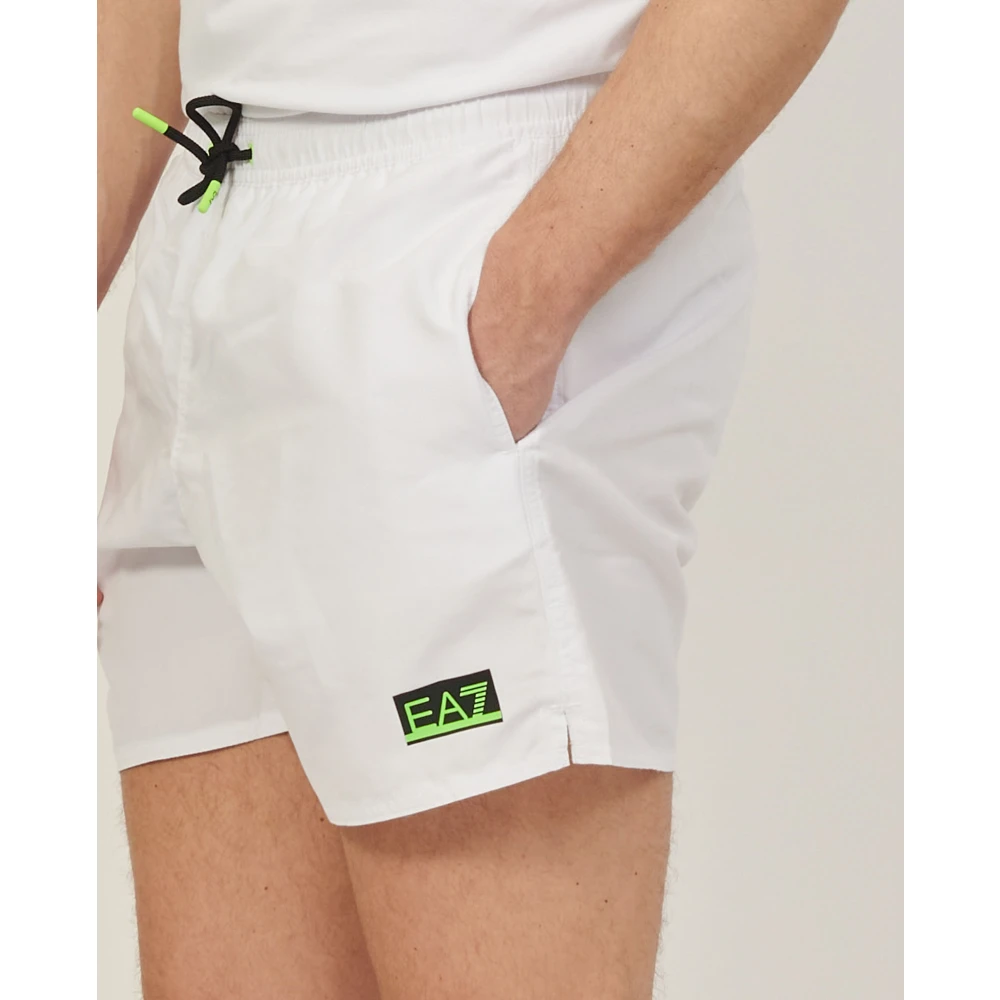 Emporio Armani EA7 Witte Boxershorts met Logo White Heren