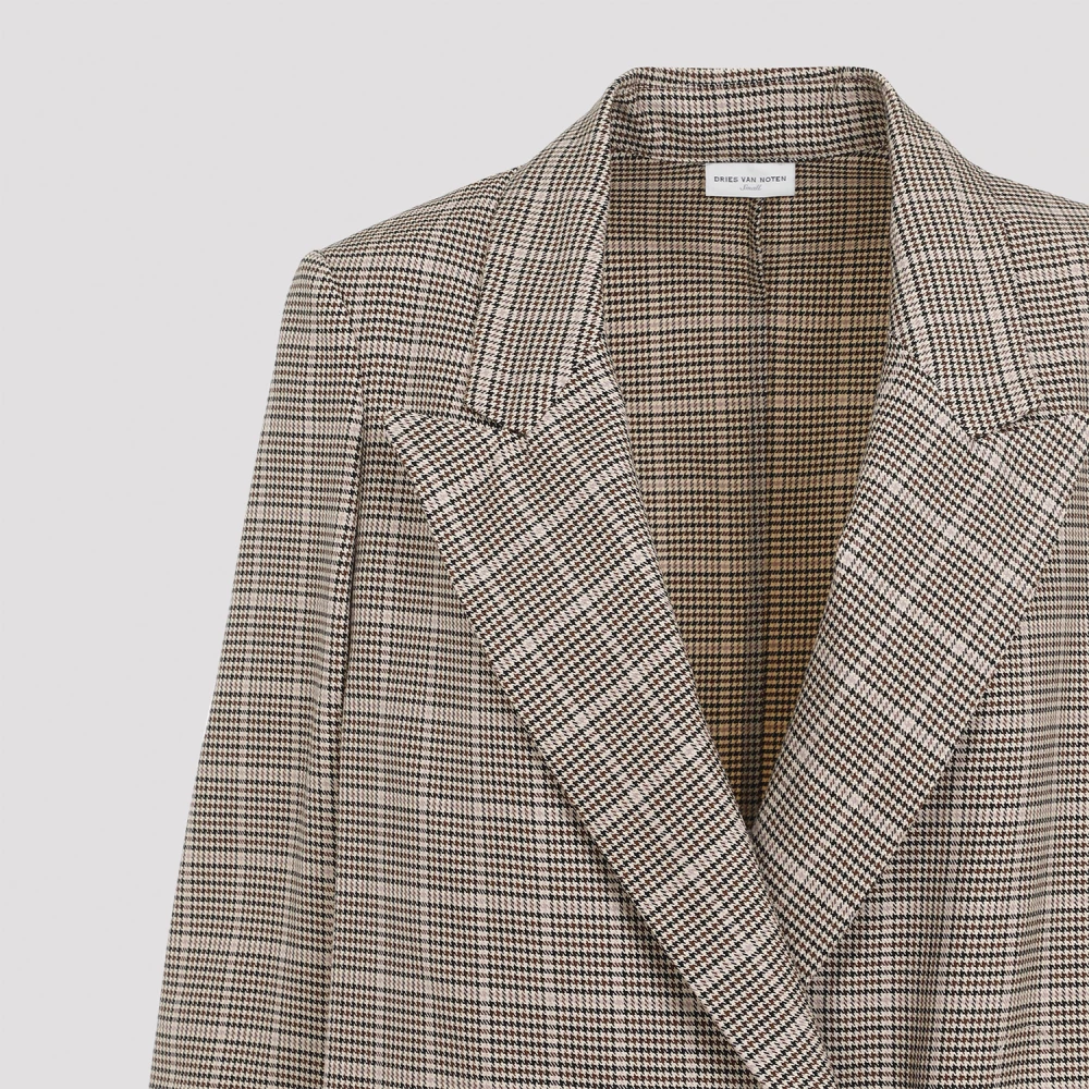 Dries Van Noten Nude Neutrals Katoenen Jas Beige Dames