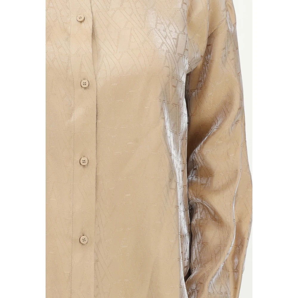 Armani Exchange Beige Langarmhemd Yellow Dames
