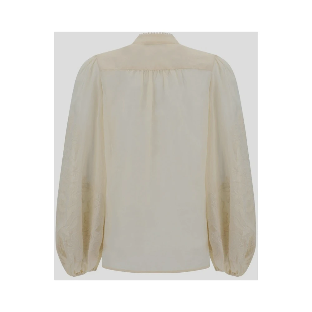 Zimmermann Bloemen Katoenen Shirt Beige Dames
