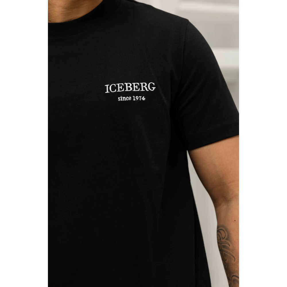 Iceberg 5D F046 Jersey T-shirt Heren Zwart Black Heren