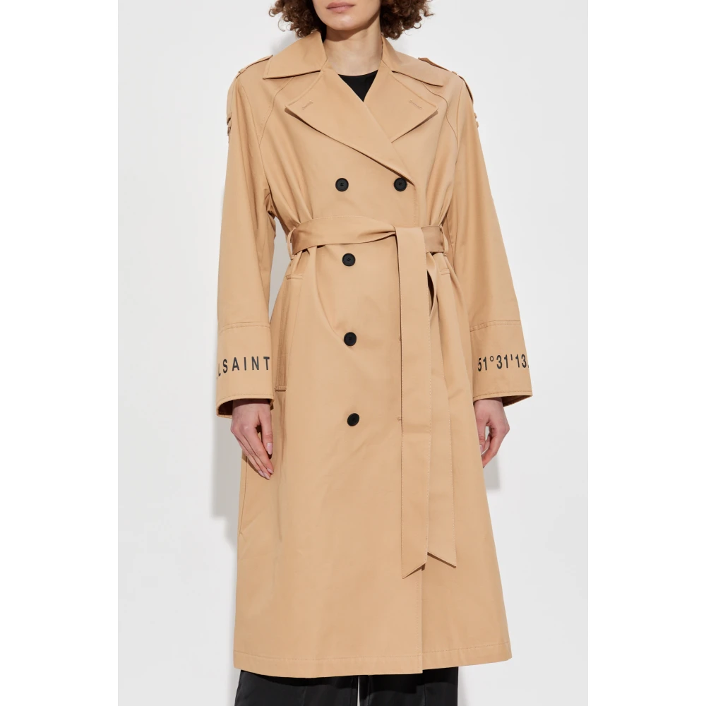 AllSaints Trench Demmi Beige Dames