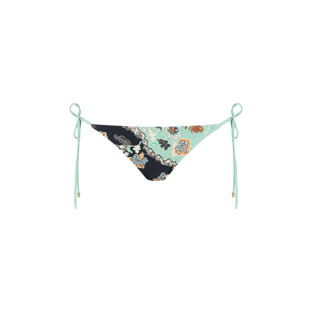 Roberto Cavalli Green Bikinis, Female, M, Kimono Print Bikini Bottom