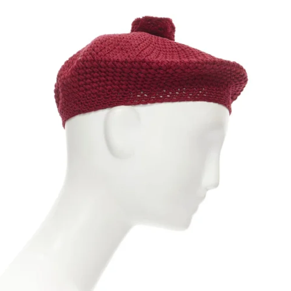 Gucci Vintage Pre-owned Cotton hats Red Dames