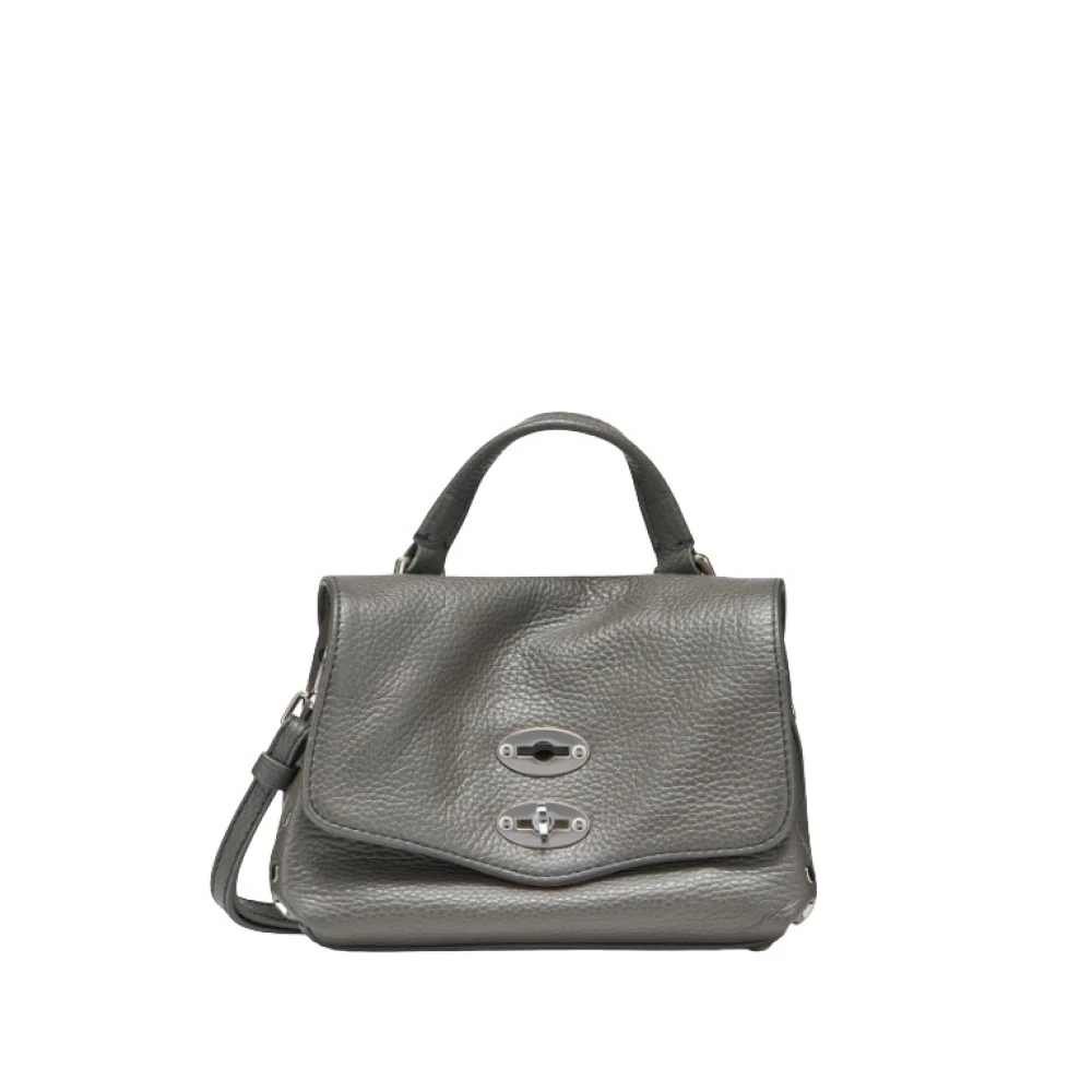 Zanellato Women's Grey Hammered Leather Baby Bag In