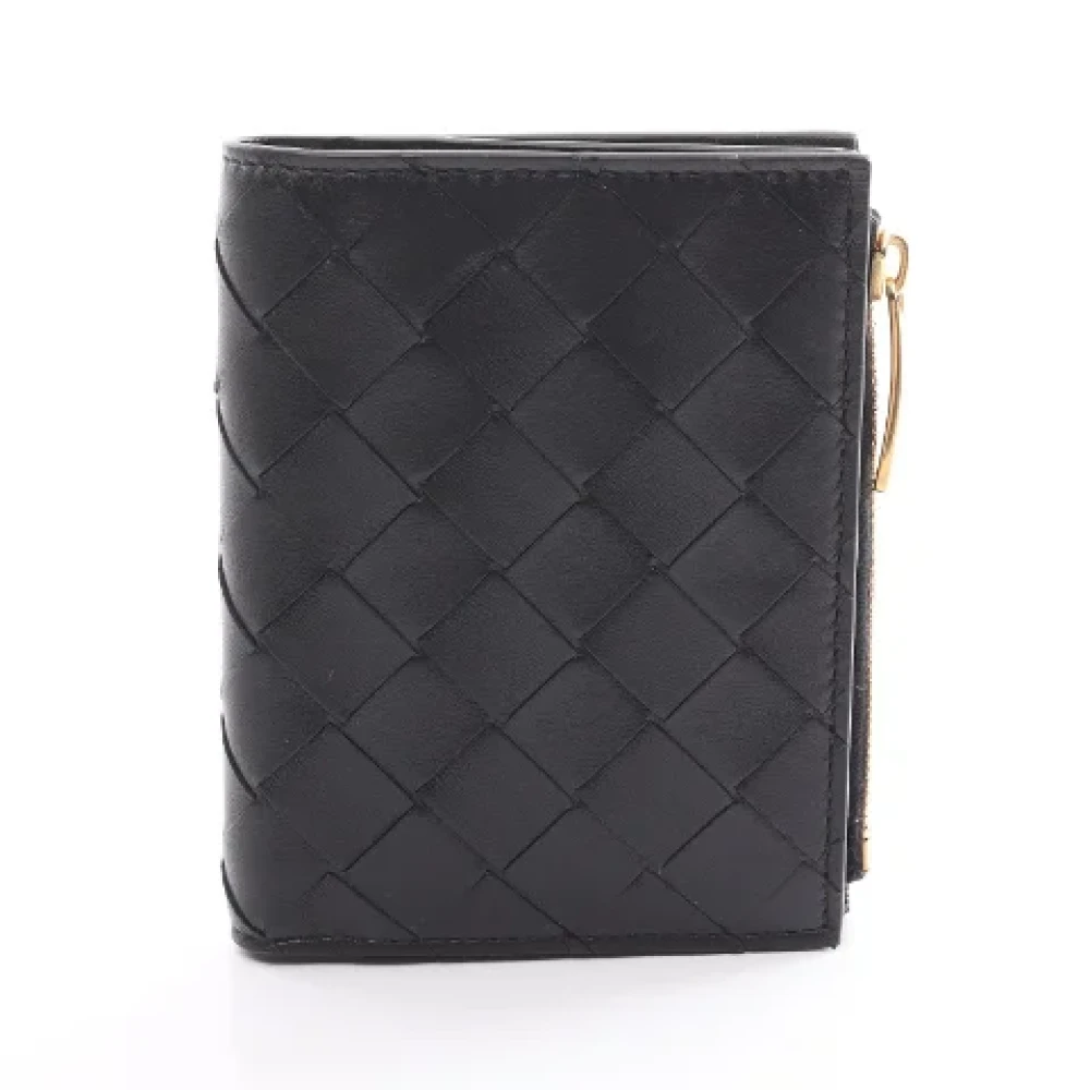 Bottega Veneta Vintage Pre-owned Leather wallets Black Dames