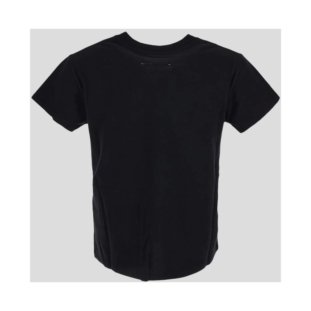 MM6 Maison Margiela Zwarte korte mouw katoenen T-shirt Black Dames