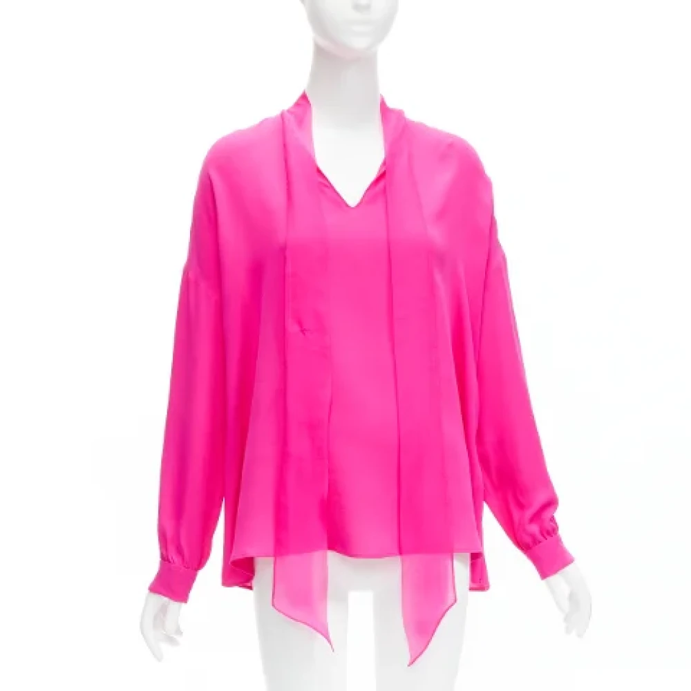 Valentino Vintage Pre-owned Silk tops Pink Dames