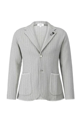 Zigzagmönstrad bomullsblazer