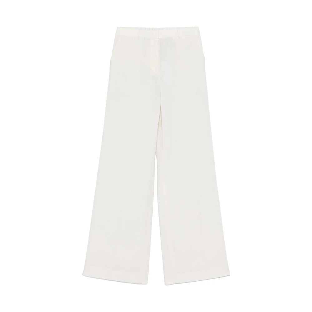 Calvin Klein Witte broek met knoopsluiting en zakken White Dames