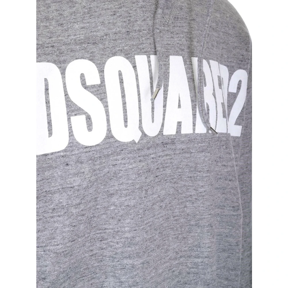 Dsquared2 Casual Logo Hoodie Gray Heren