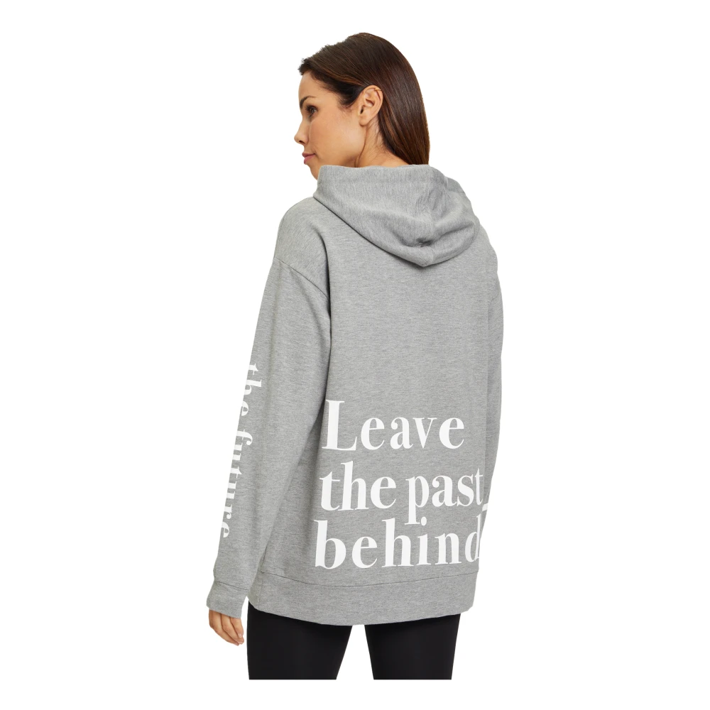 Betty Barclay Hoodie met Statement Print Gray Dames