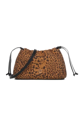 Mini Clutch Suede Stampa Macul Animalier