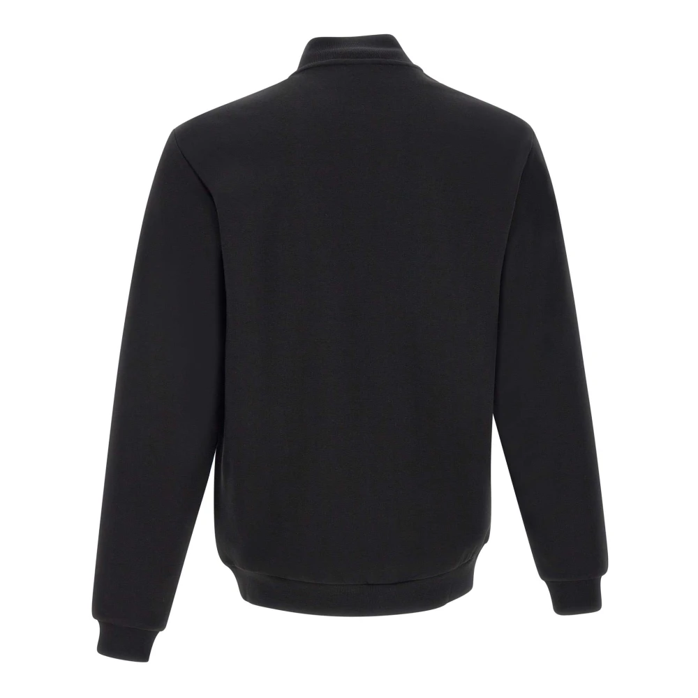 Emporio Armani EA7 Zwarte katoenen sweatshirt met rits Black Heren