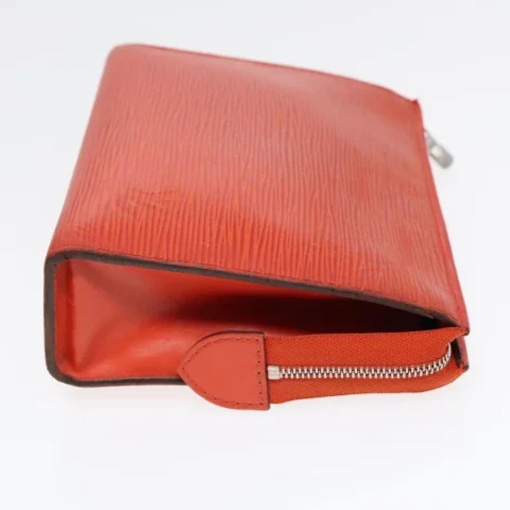 Louis Vuitton Vintage Pre-owned Leather clutches Orange Dames