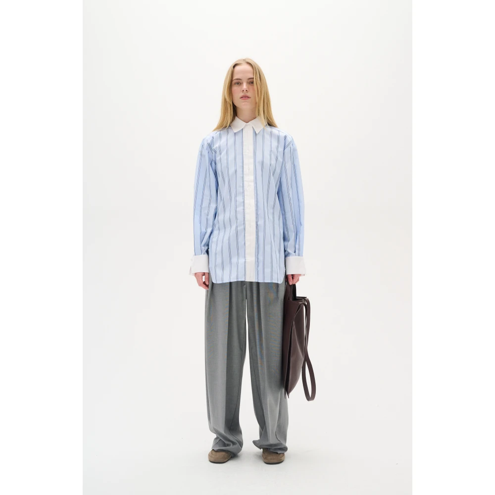 InWear Blauwe Overhemd met Oversized Pasvorm Blue Dames
