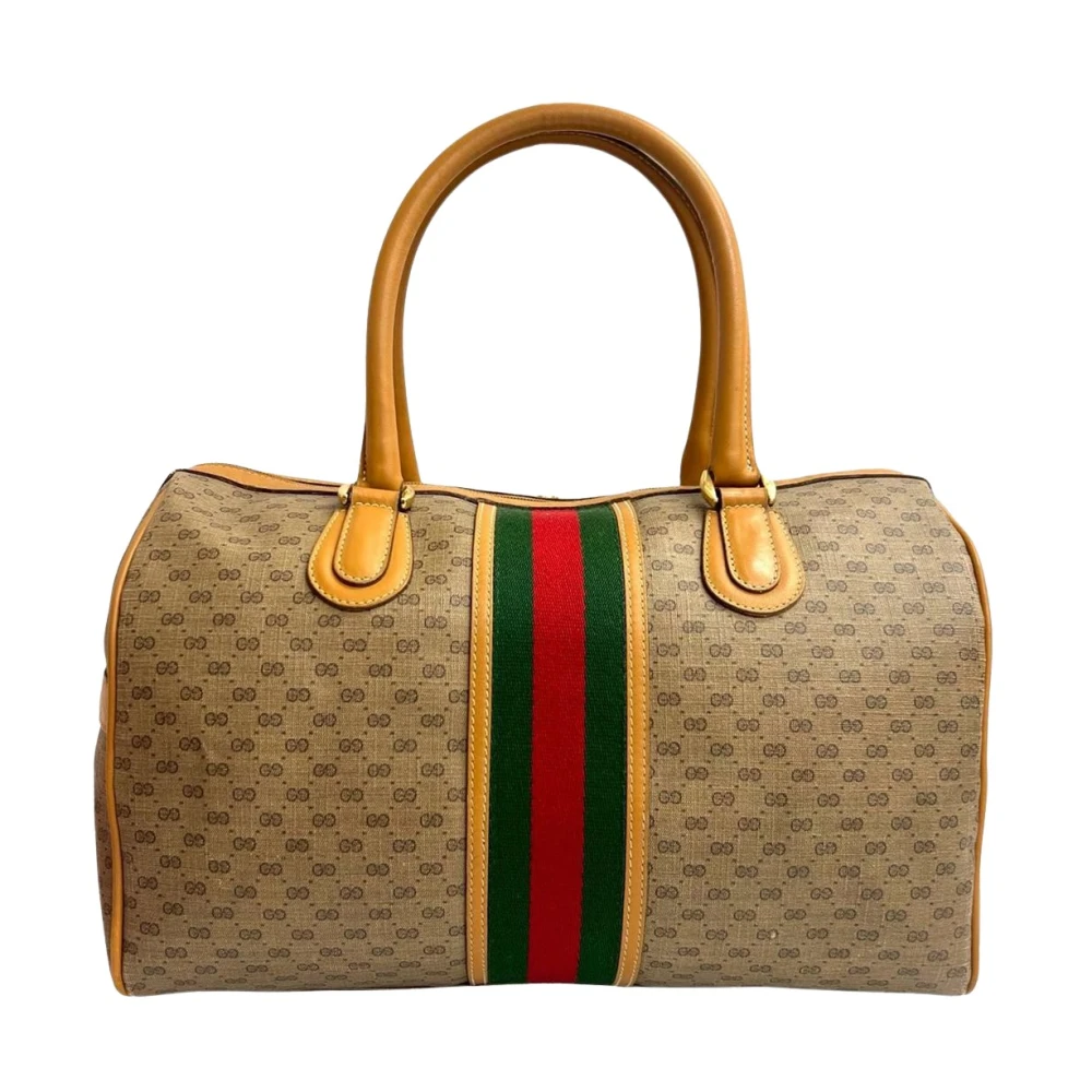 Gucci Vintage Women's Brown Pre-Owned Handle Satchel