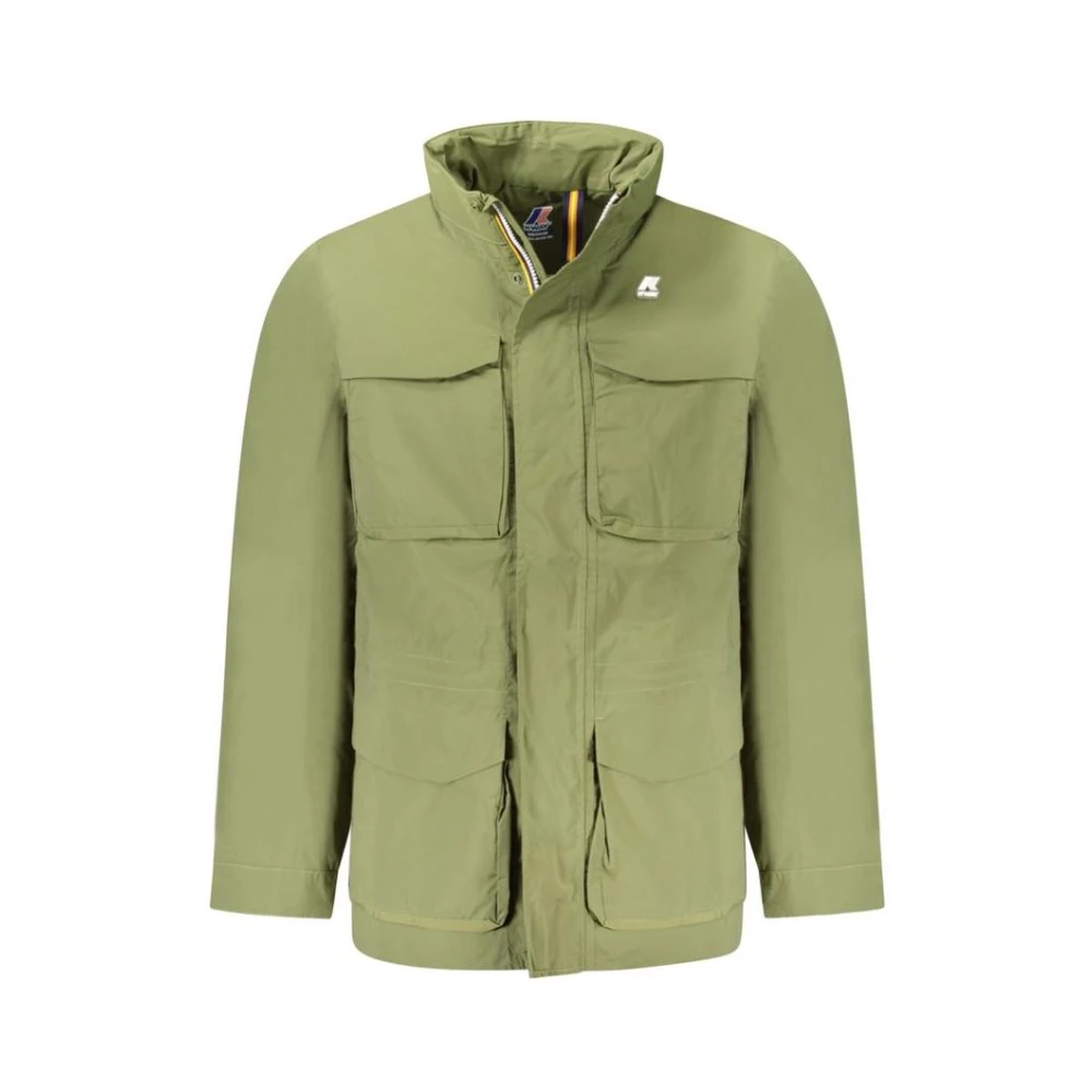 K-way Stretch Nylon Manphy Parka voor Mannen Green Heren