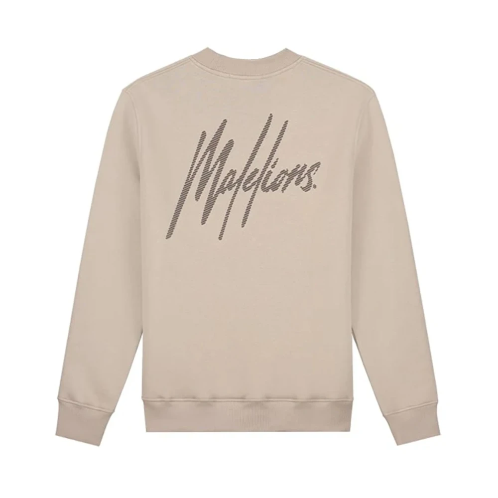 Malelions Beige Sweater Mm1-Aw24-07 Herenlions Beige Heren