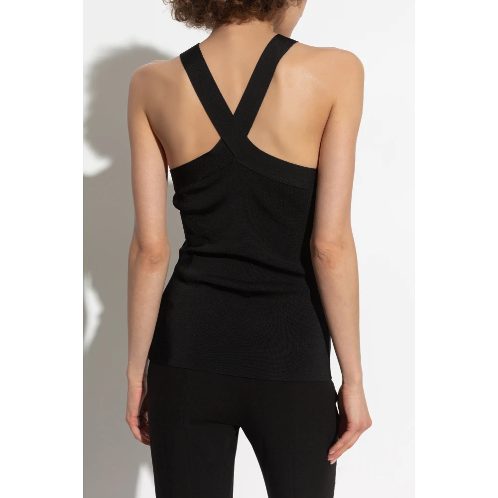 Anine Bing Off-Shoulder Top Black Dames
