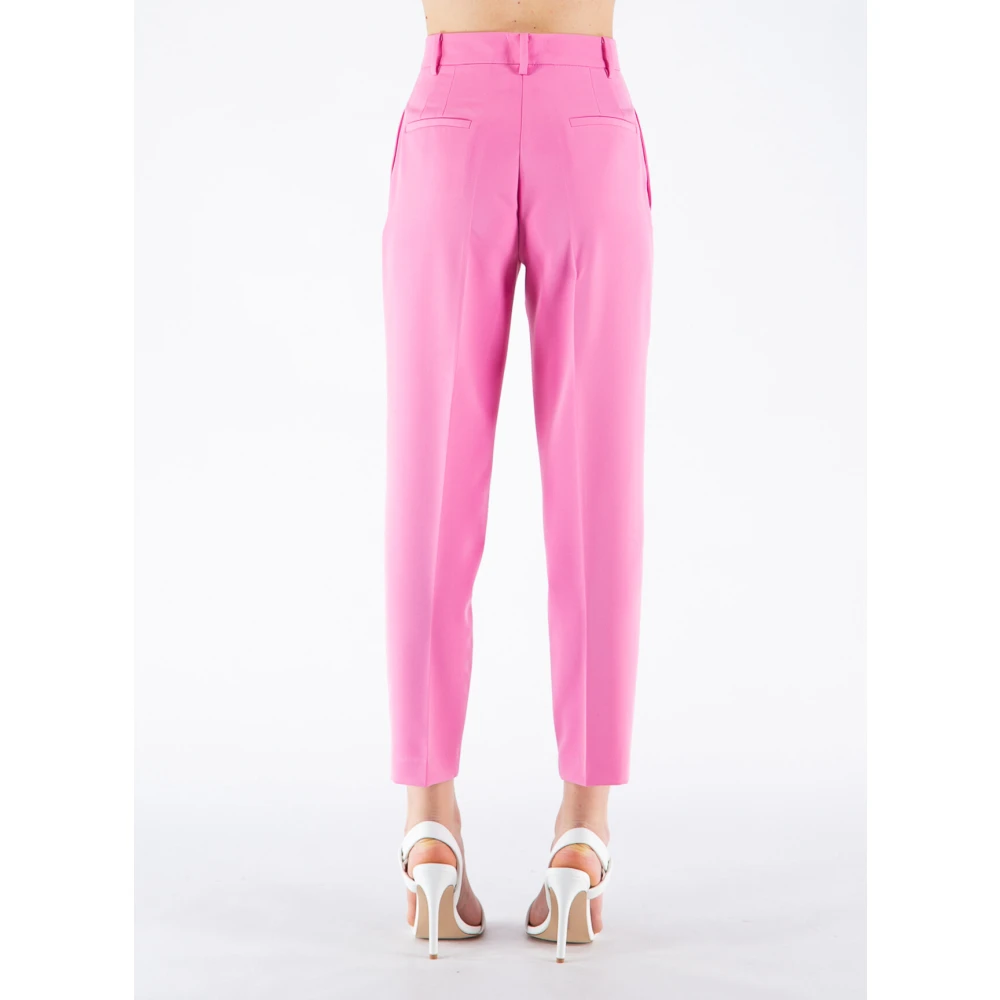 Solotre Chino Cropped Broek Pink Dames