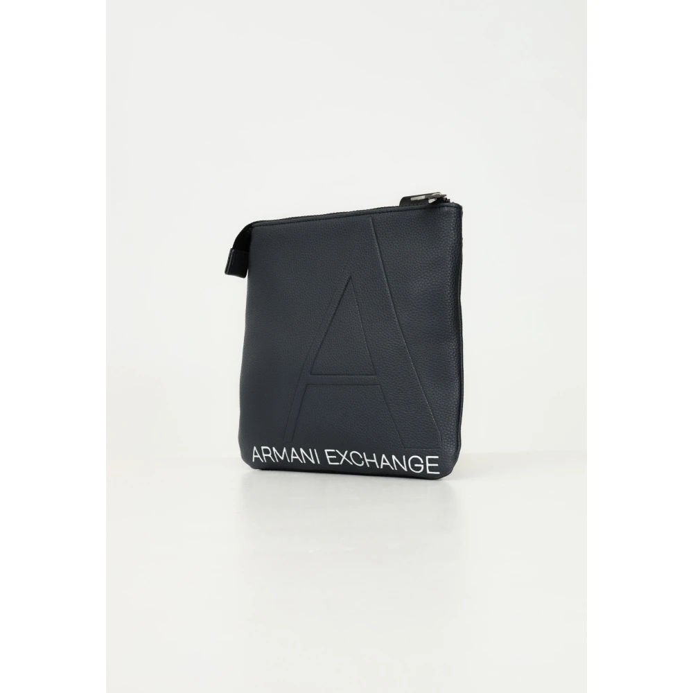 Armani Exchange Blauwe Schoudertas Klassiek Ontwerp Blue Heren