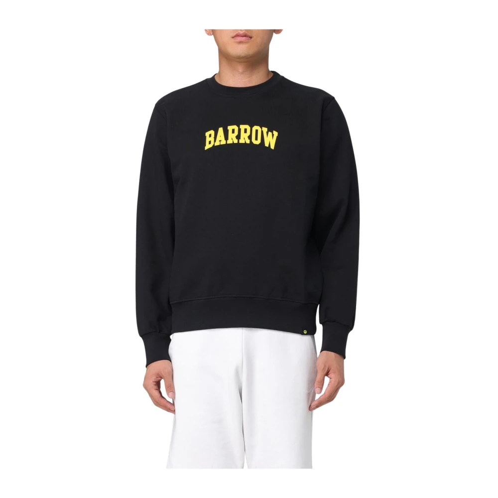 Barrow Bedrukte Crewneck Sweatshirt Black Heren