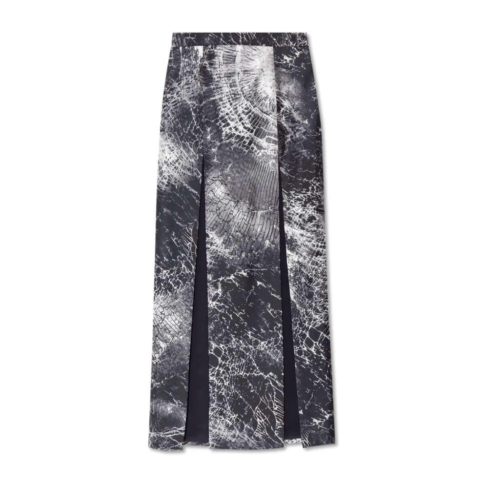 Alexander mcqueen Zijden rok met uitsparingen Black Dames