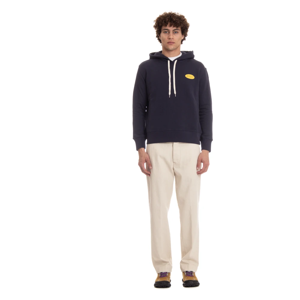 Autry Blauwe Katoenen Logo Sweater Blue Heren