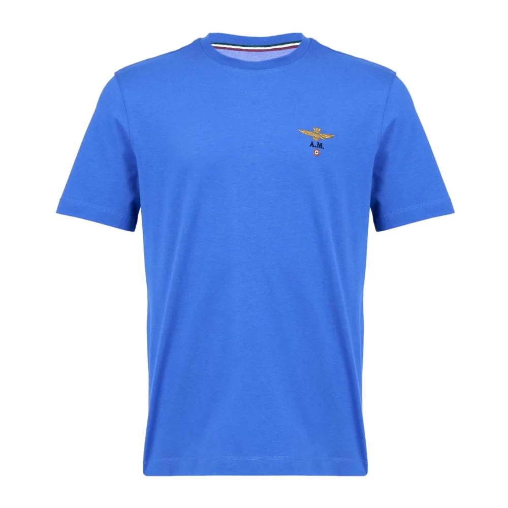 Aeronautica Militare Hombre Azul Camisetas, Talla: S