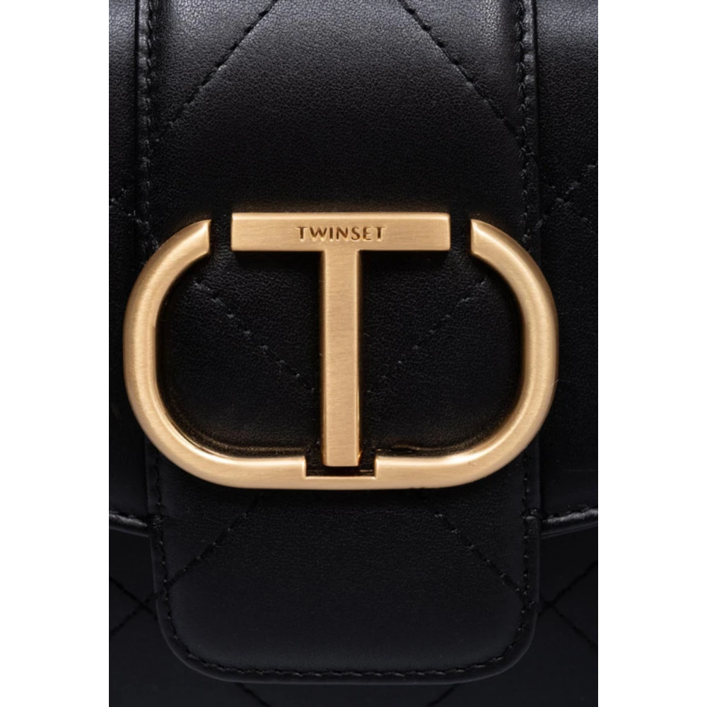 Twinset Zwarte tassen met magnetische knoopsluiting Black Dames