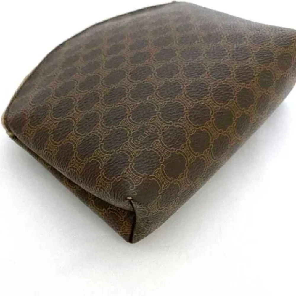 Celine Vintage Pre-owned Canvas clutches Brown Dames